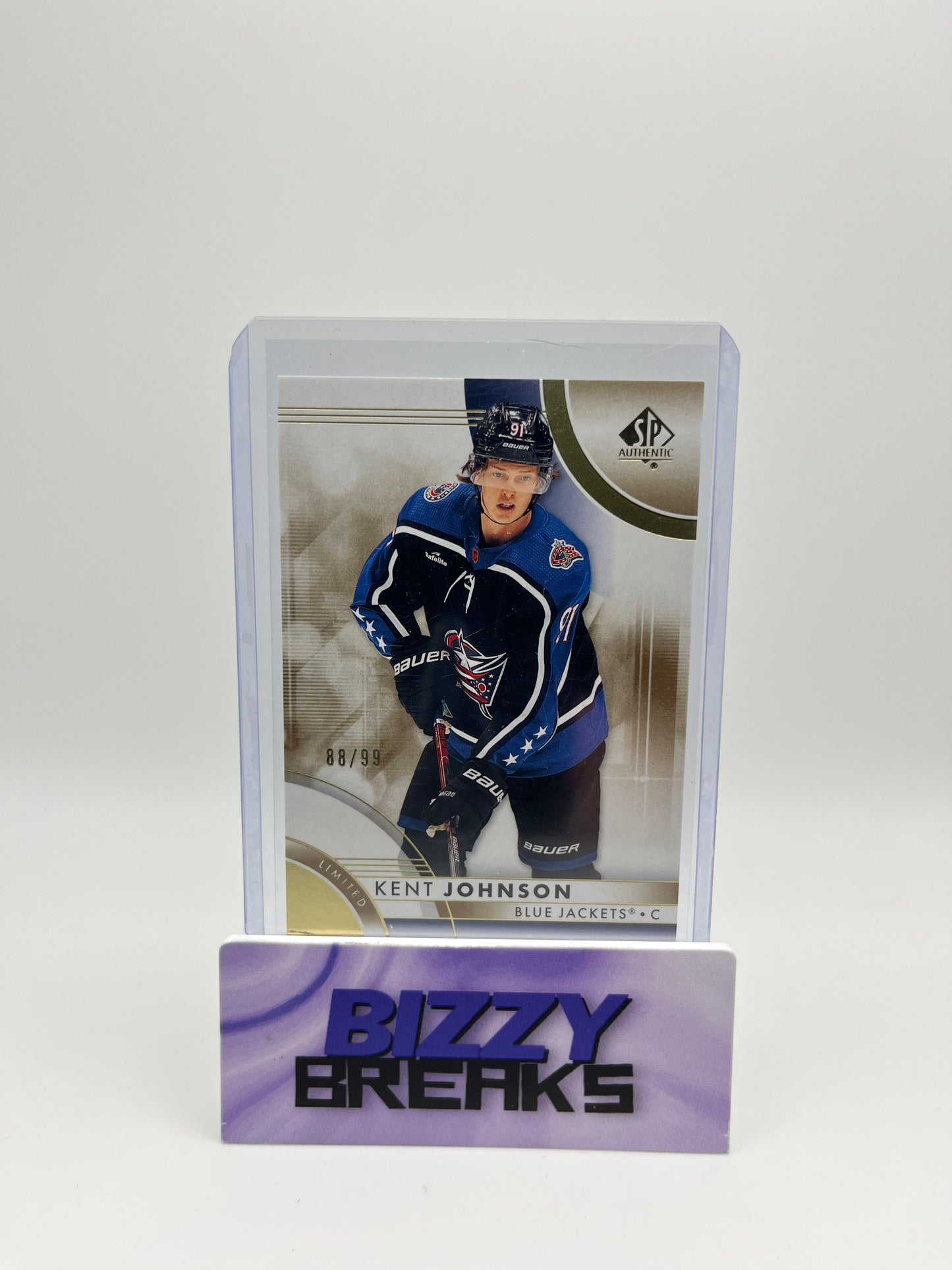 *SINGLES* KENT JOHNSON SP AUTHENTIC LIMITED GOLD BASE 88/99 COLUMBUS BLUE JACKETS