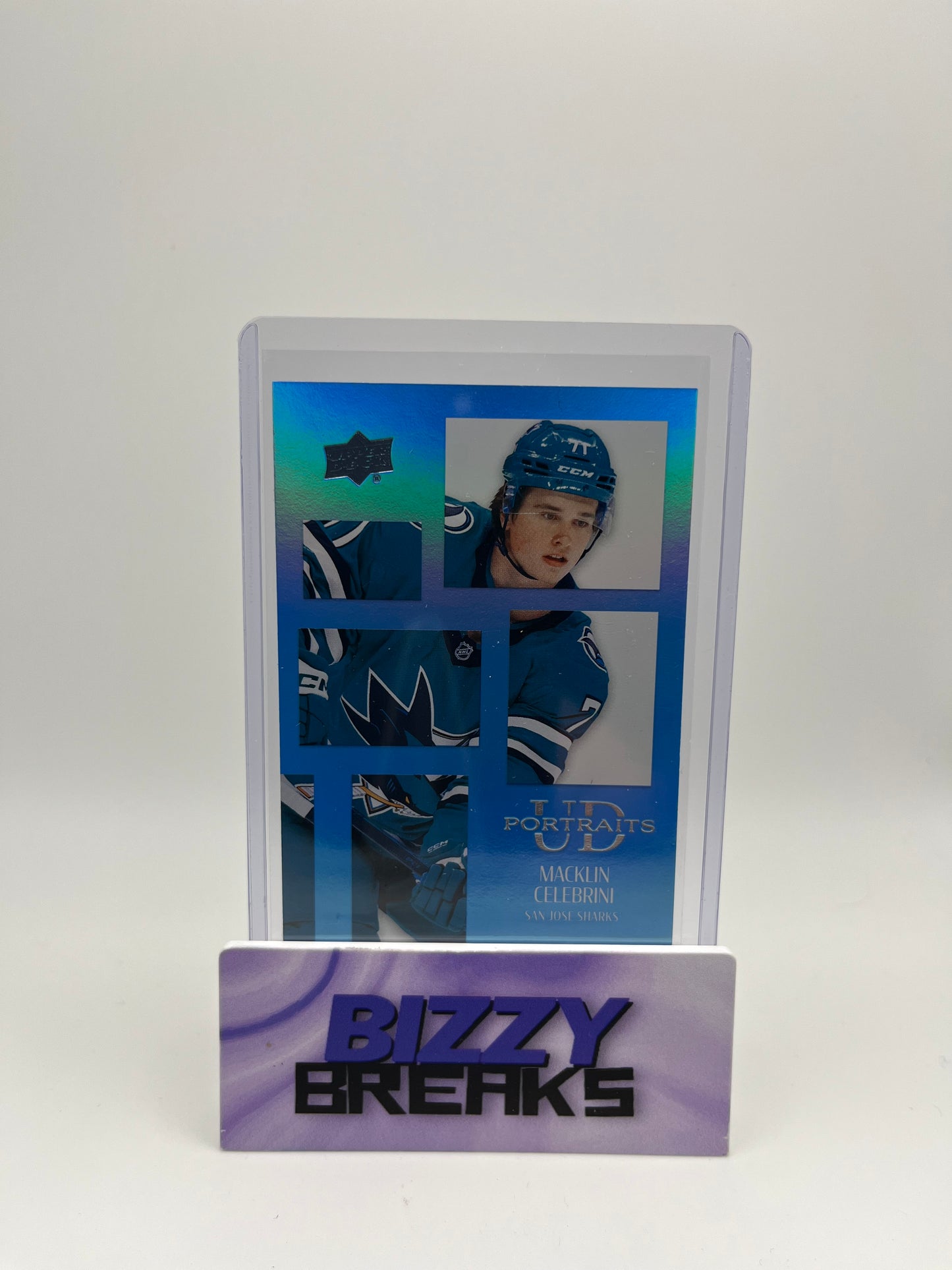 *SINGLES* MACKLIN CELEBRINI UD PORTRAITS ROOKIE SAN JOSE SHARKS