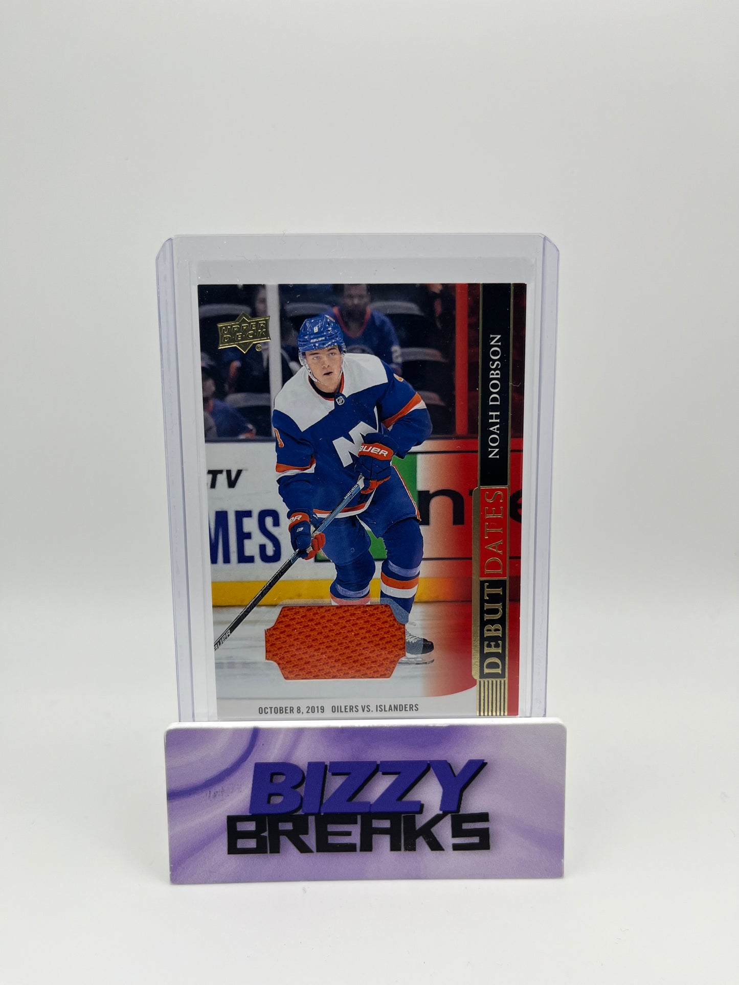 *SINGLES* NOAH DOBSON DEBUT DATES SWATCH NEW YORK ISLANDERS