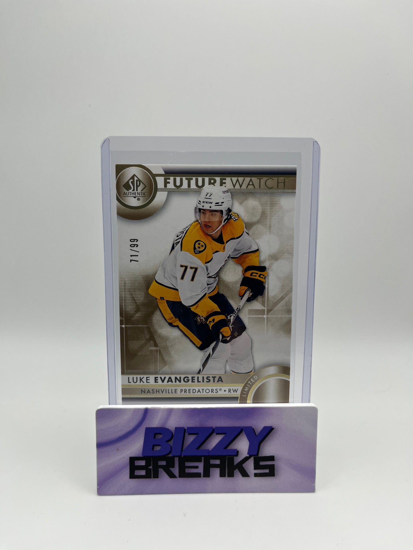 *SINGLES* LUKE EVANGELISTA LIMITED GOLD FUTURE WATCH 71/99 NASHVILLE PREDATORS