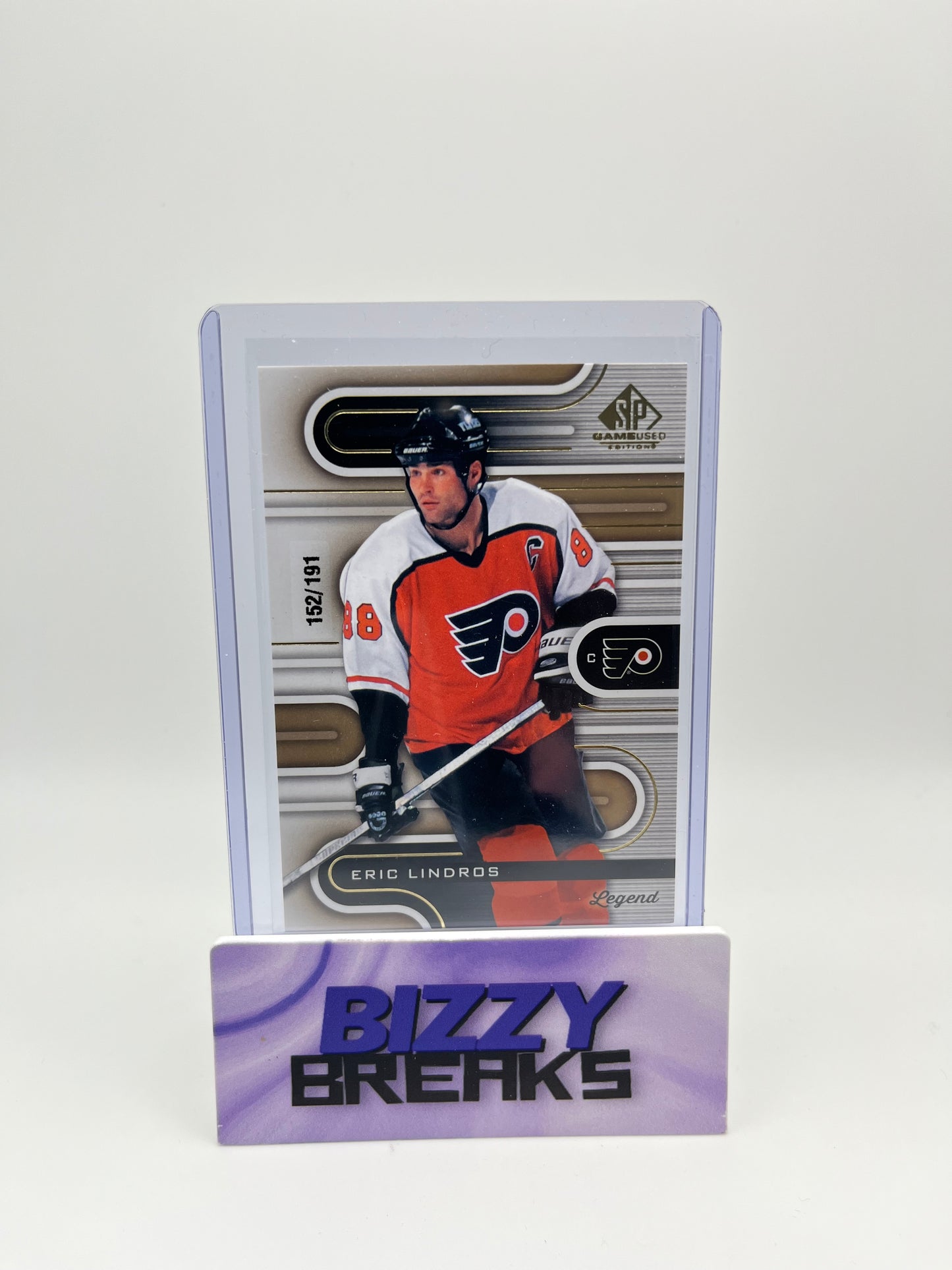 *SINGLES* ERIC LINDROS SP GAMEUSED GOLD LEGEND BASE 152/191 PHILADELPHIA FLYERS