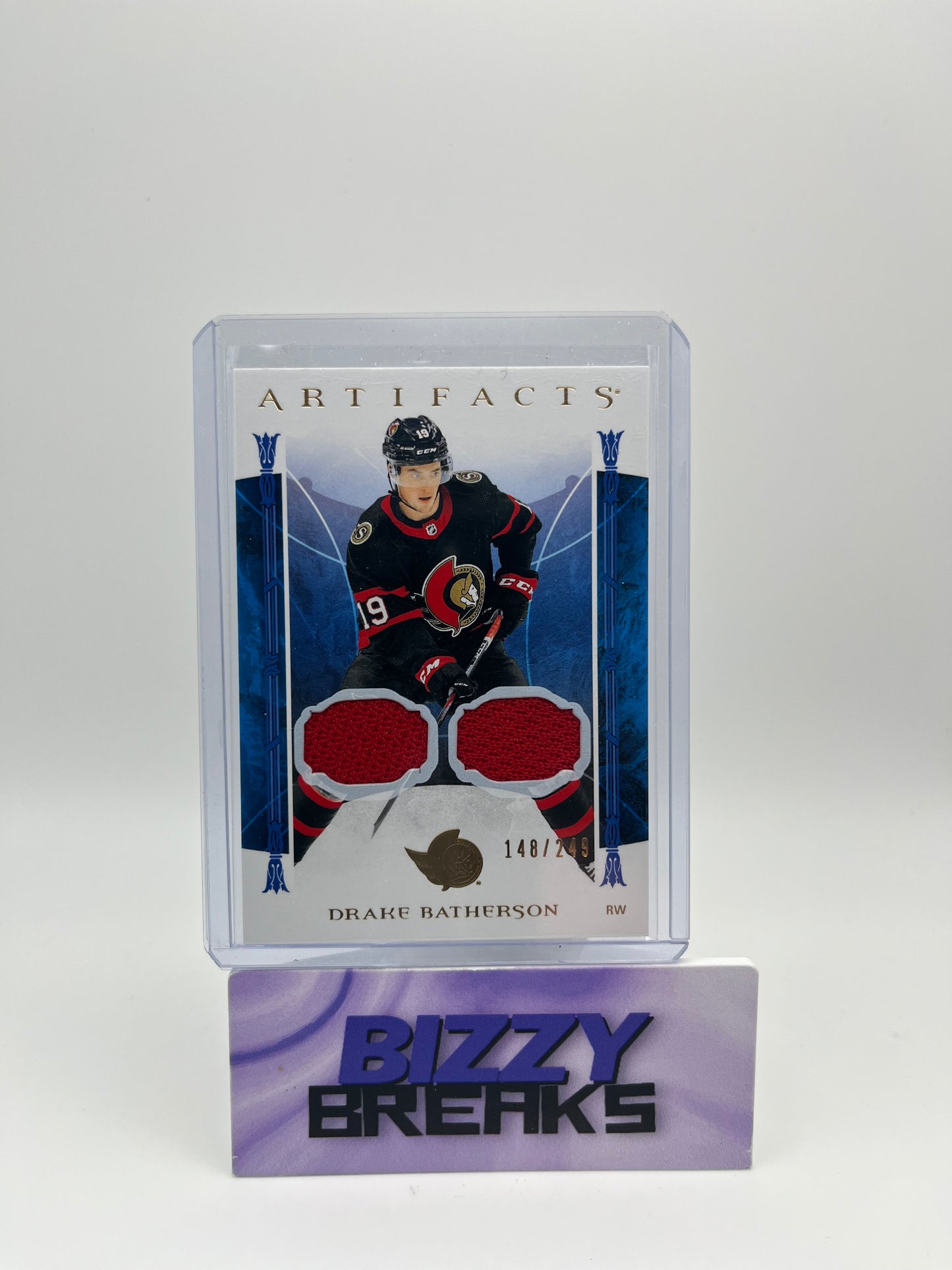 *SINGLES* DRAKE BATHERSON ARTIFACTS DUAL JERSEY 148/249 OTTAWA SENATORS