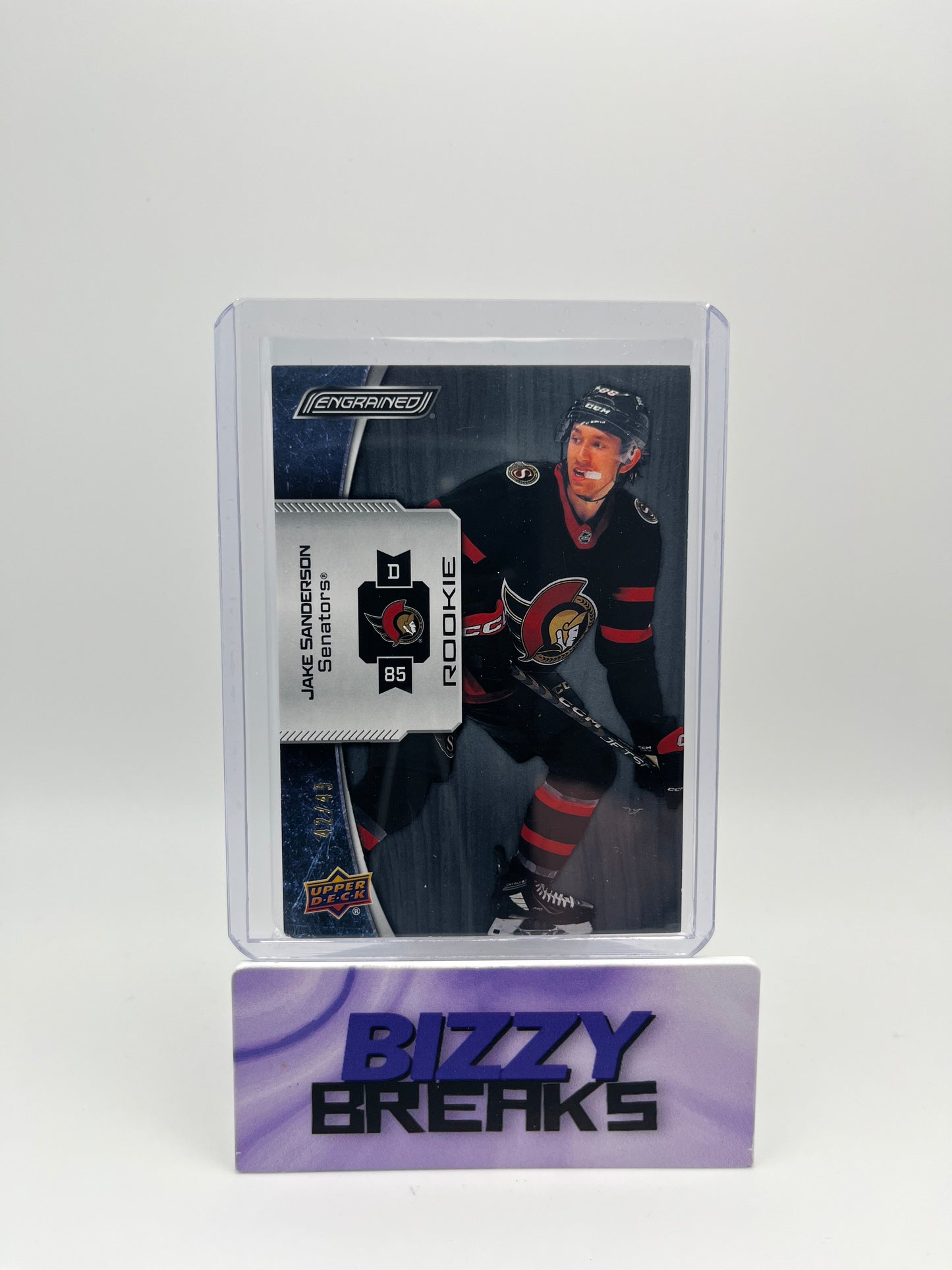 *SINGLES* JAKE SANDERSON ENGRAINED EBONY ROOKIE 42/49 OTTAWA SENATORS