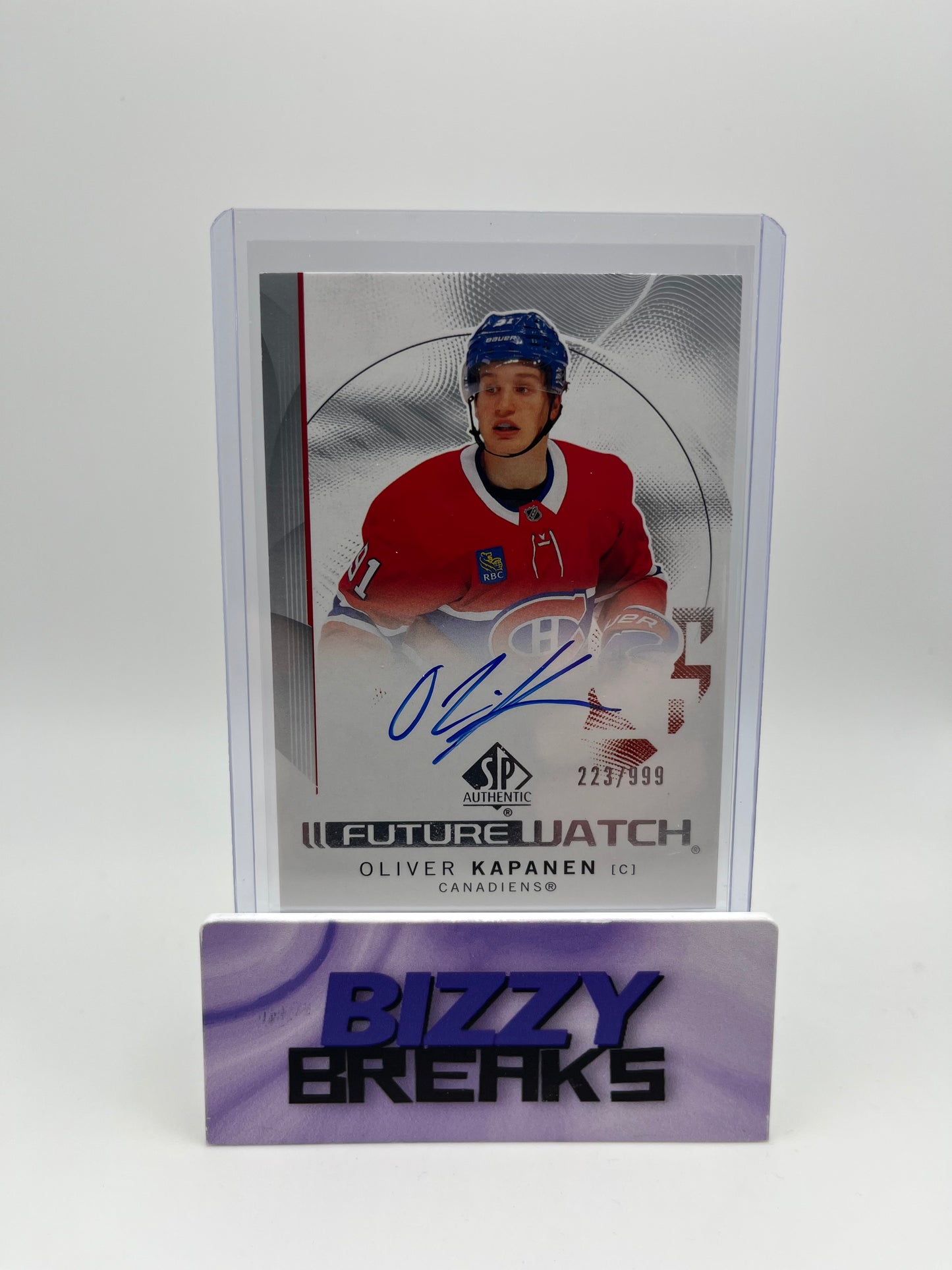 *SINGLES* OLIVER KAPANEN FUTURE WATCH AUTO 223/999 MONTREAL CANADIENS