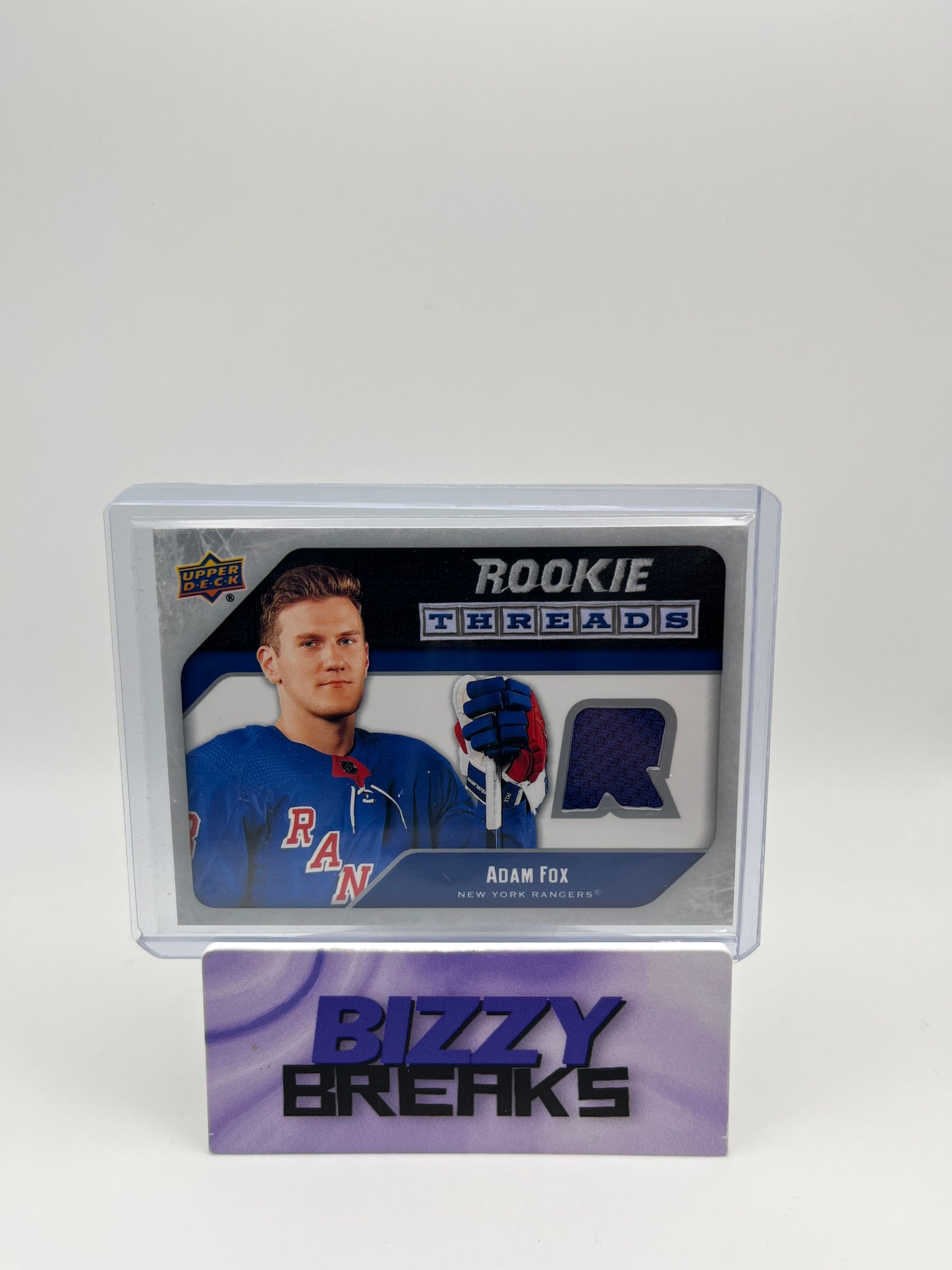 *SINGLES* ADAM FOX ROOKIE THREADS NEW YORK RANGERS