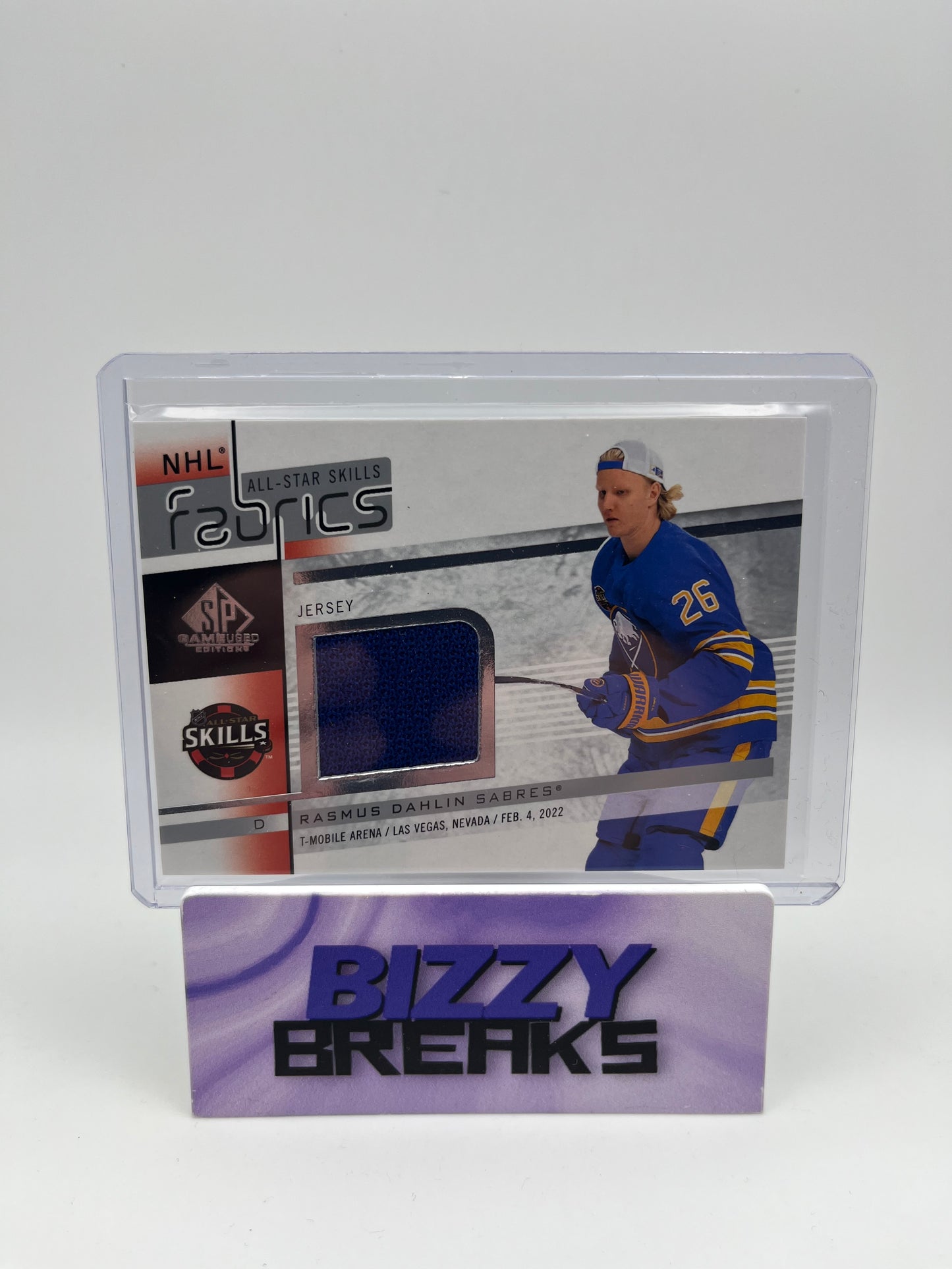 *SINGLES* RASMUS DAHLIN NHL ALLSTAR SKILLS FABRICS BUFFALO SABRES