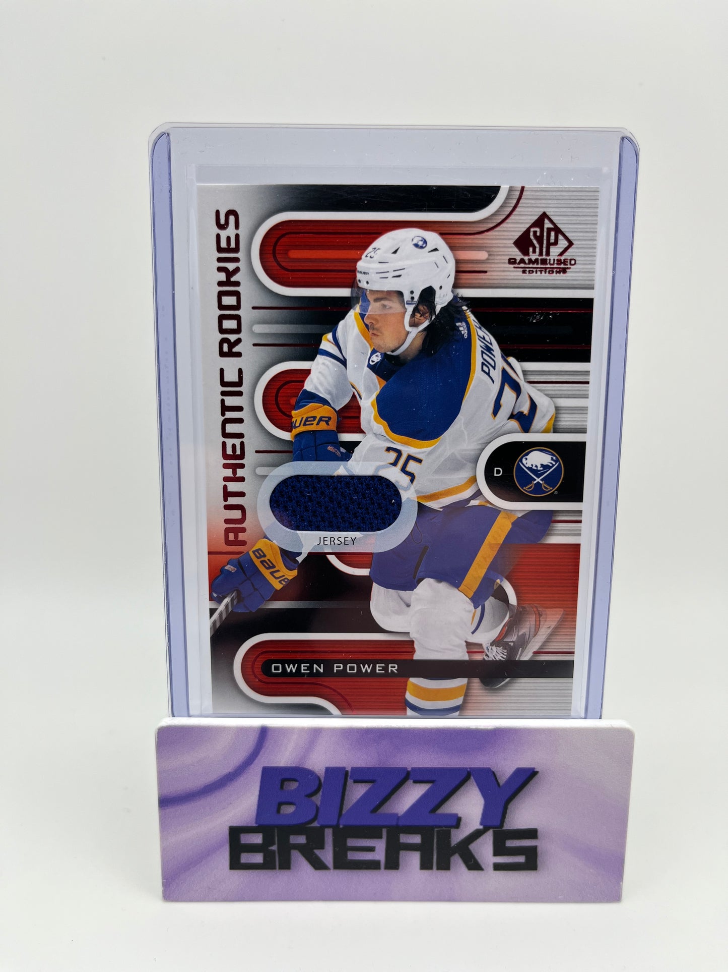 *SINGLES* OWEN POWER AUTHENTIC ROOKIE JERSEY BUFFALO SABRES