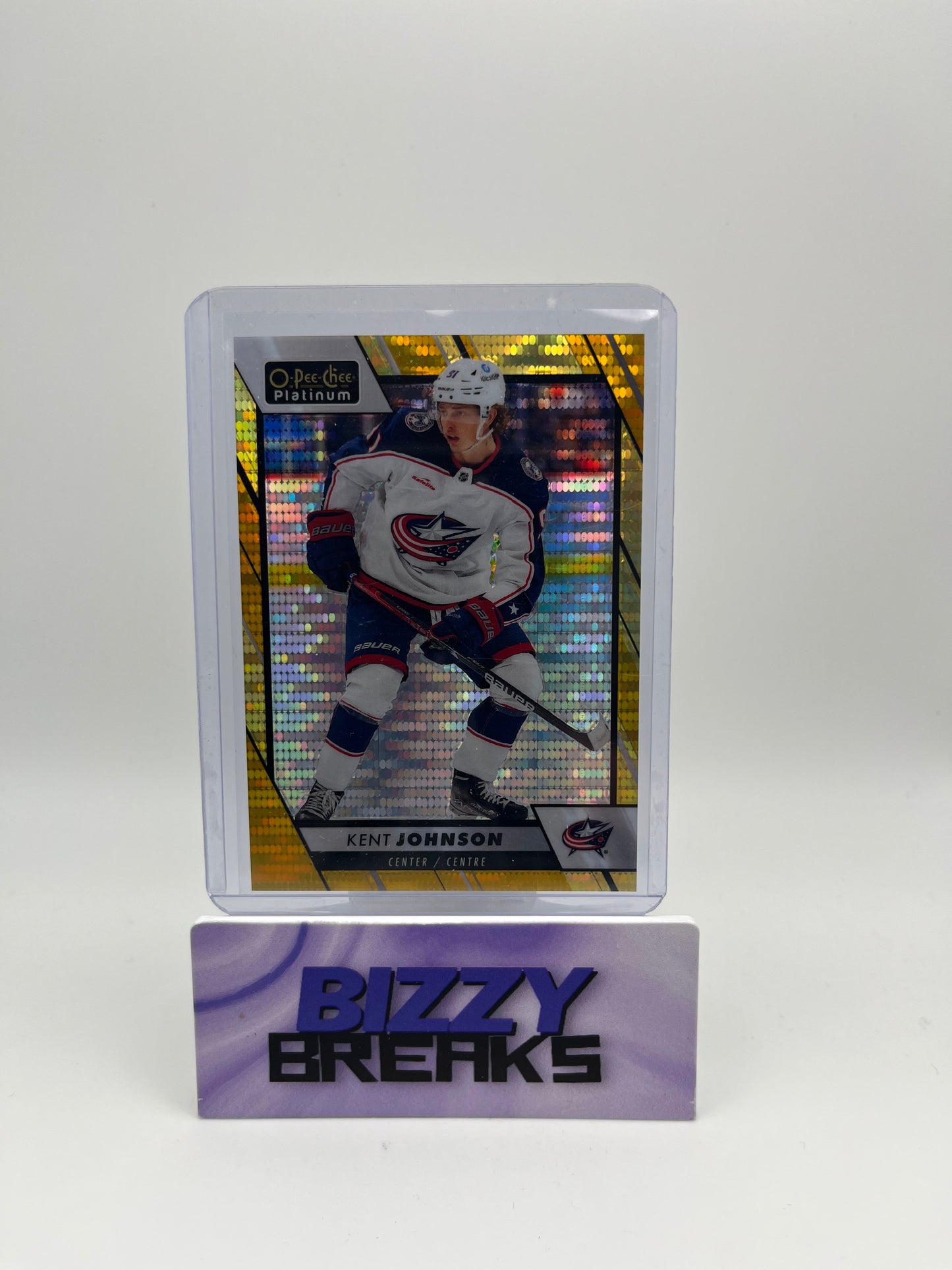 *SINGLES* KENT JOHNSON PLATINUM SEISMIC GOLD 3/50 COLUMBUS BLUE JACKETS