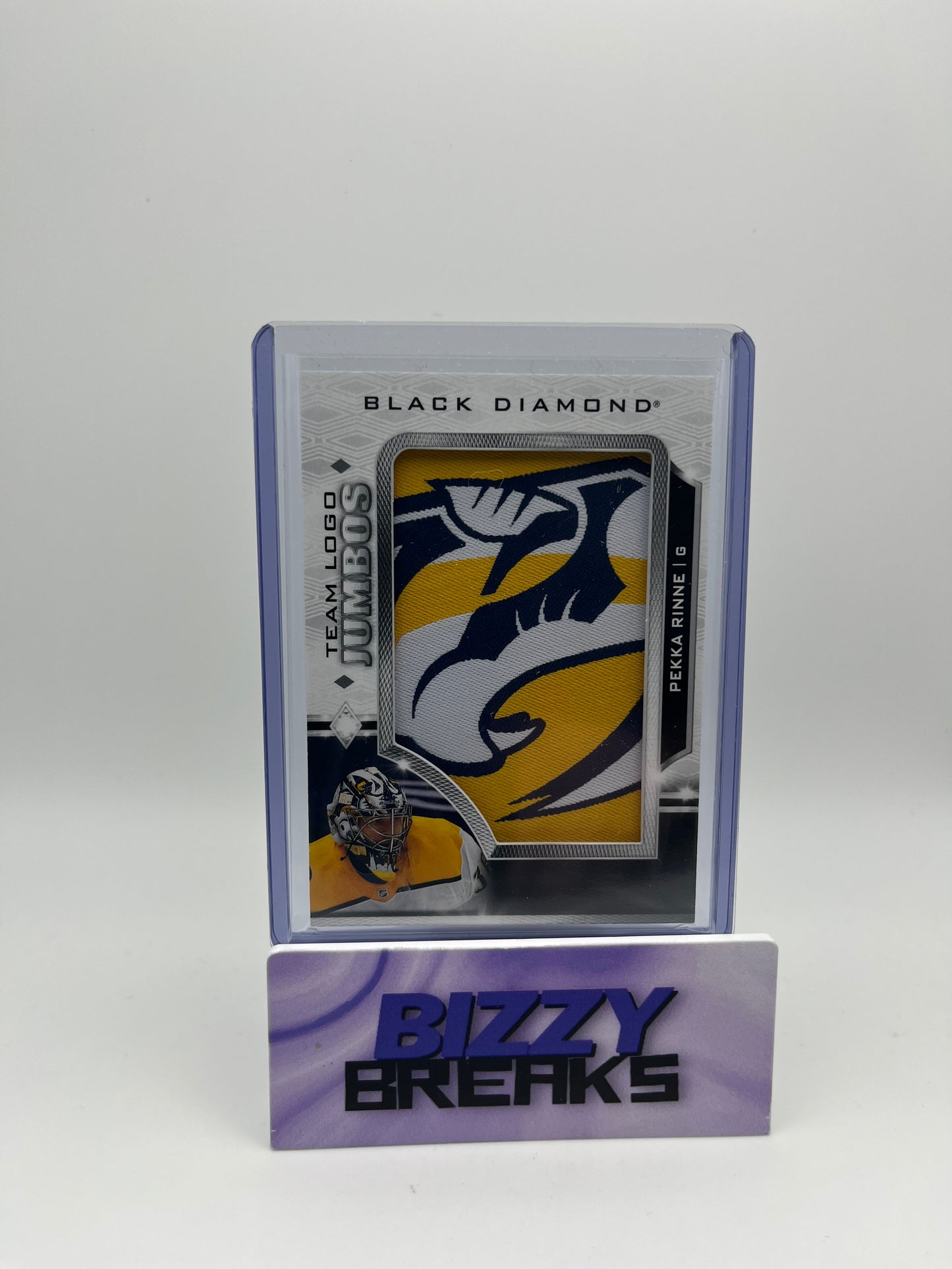 *SINGLES* PEKKA RINNE BLACK DIAMOND TEAM LOGO JUMBOS NASHVILLE PREDATORS