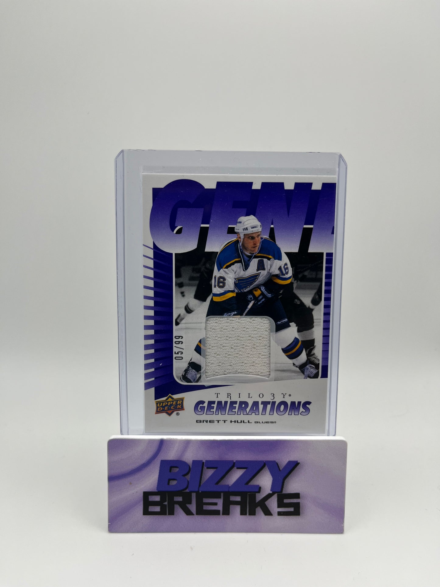 *SINGLES* BRETT HULL TRILOGY GENERATIONS JERSEY 09/99 ST. LOUIS BLUES