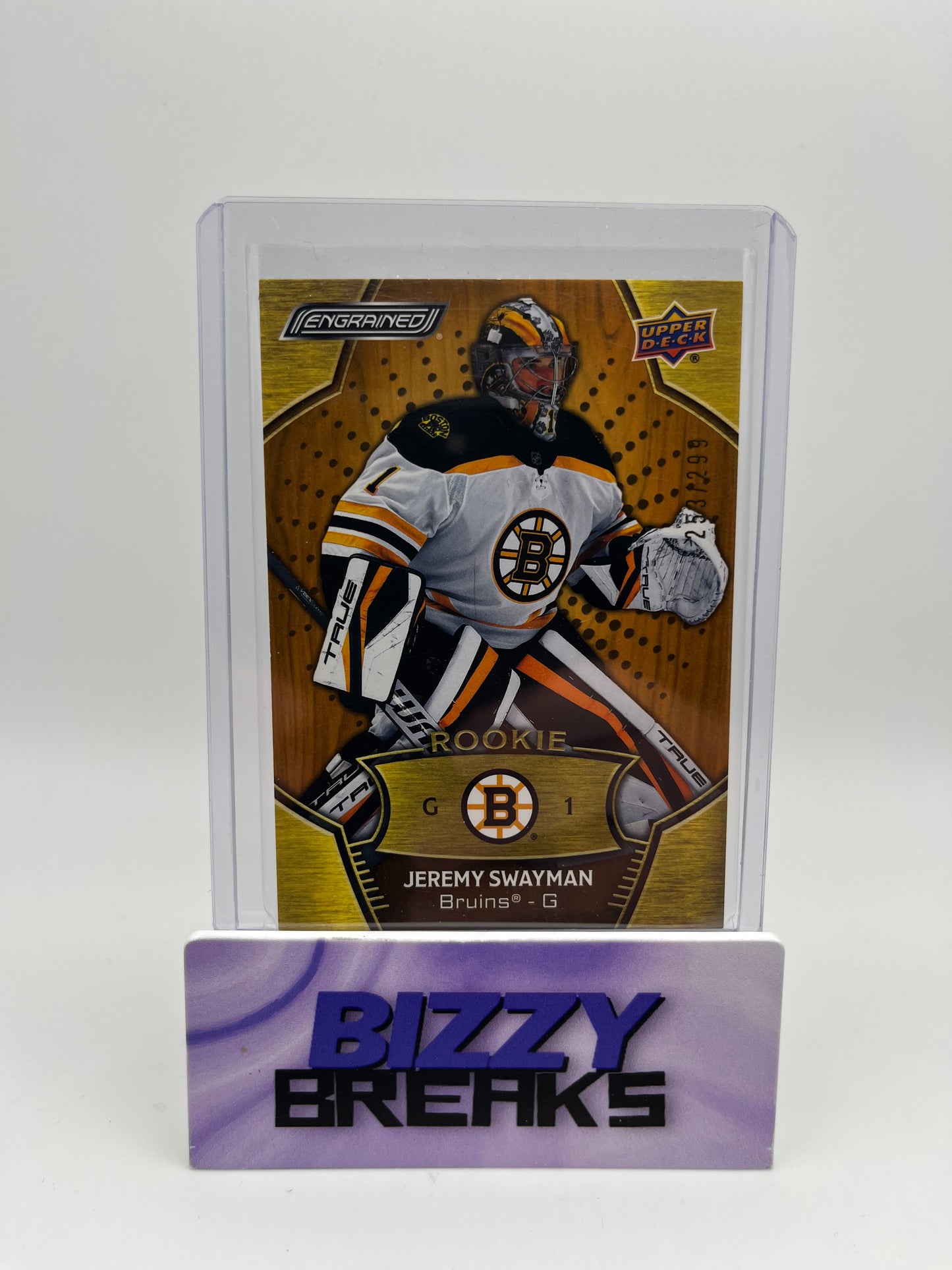 *SINGLES* JEREMY SWAYMAN ENGRAINED OAK ROOKIE 253/299 BOSTON BRUINS