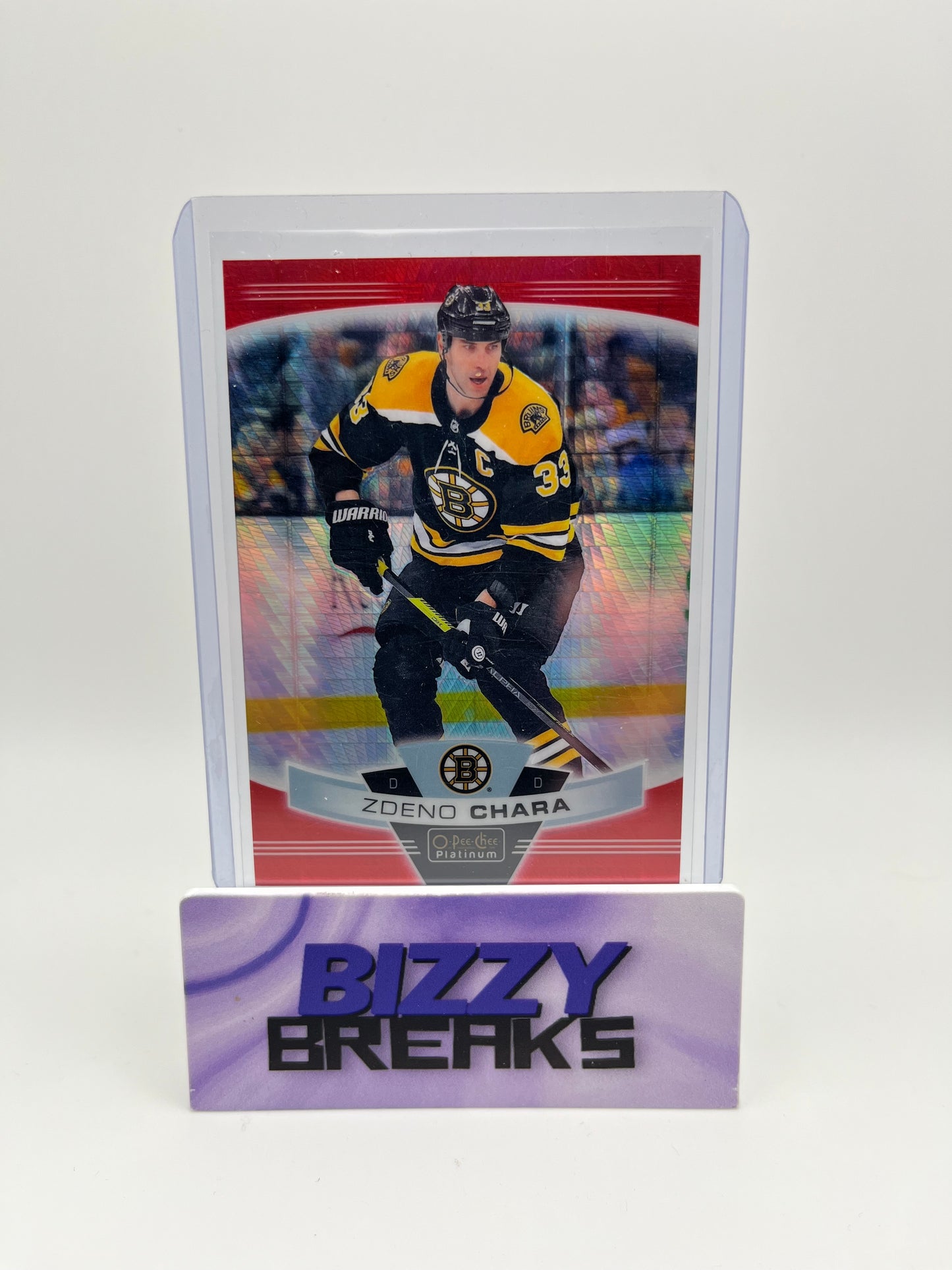 *SINGLES* ZDENO CHARA PLATINUM RED PRISM 81/199 BOSTON BRUINS