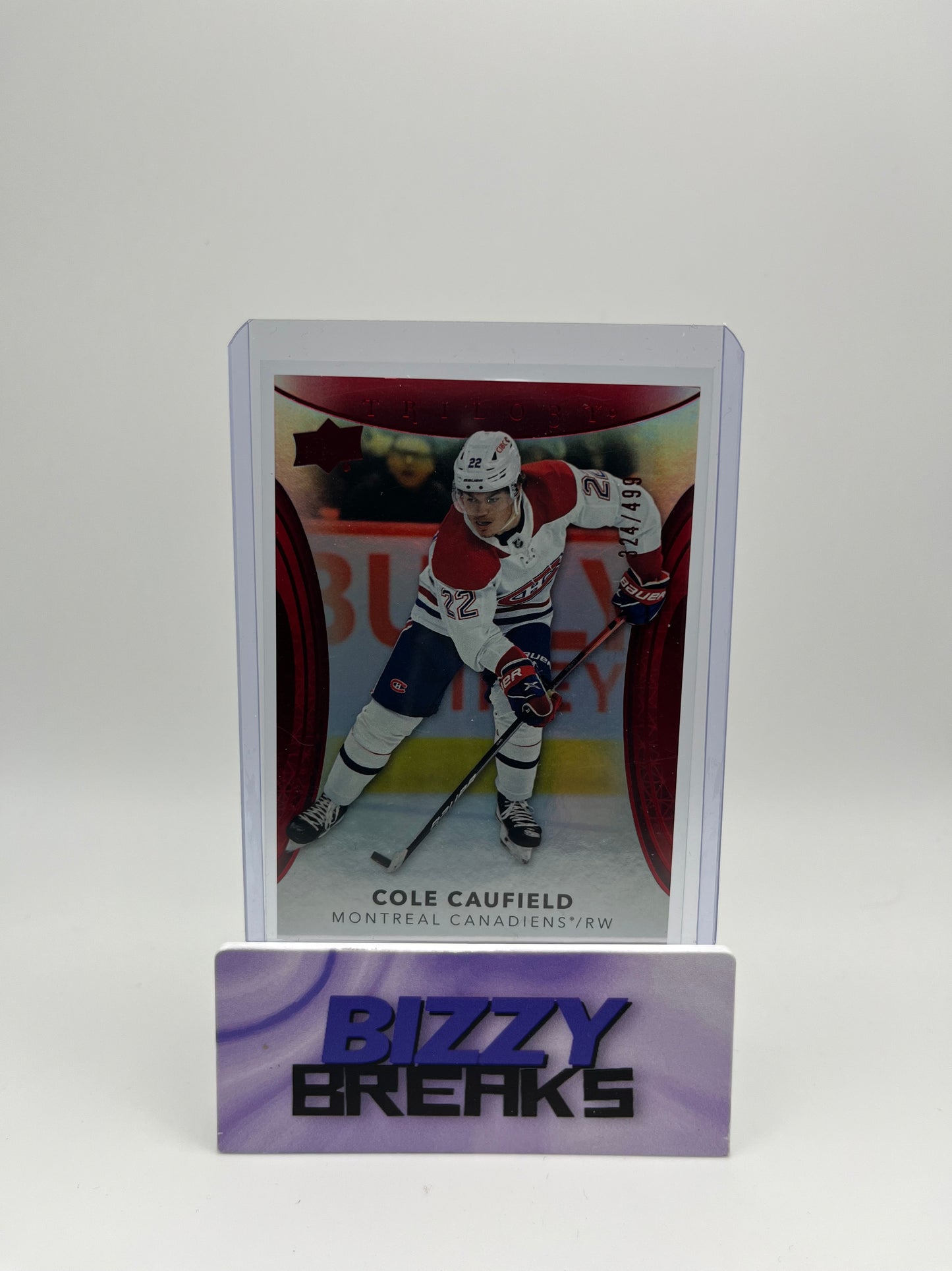 *SINGLES* COLE CAUFIELD TRILOGY BASE RED 324/499 MONTREAL CANADIENS