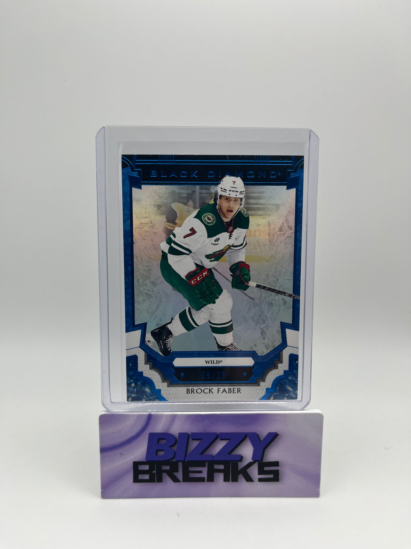 *SINGLES* BROCK FABER BLACK DIAMOND BASE ROOKIE BLUE 9/25 MINNESOTA WILD