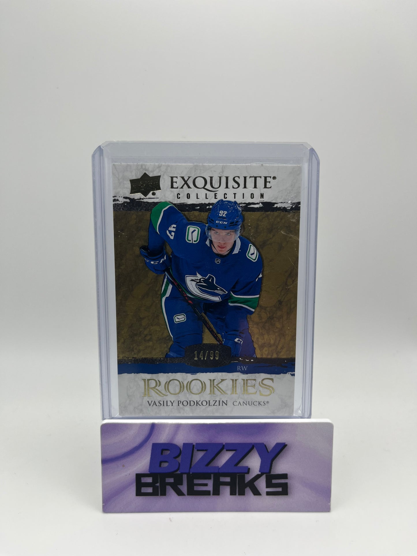 *SINGLES* VASILY PODKOLZIN EXQUISITE COLLECTION ROOKIES GOLD 14/99 VANCOUVER CANUCKS