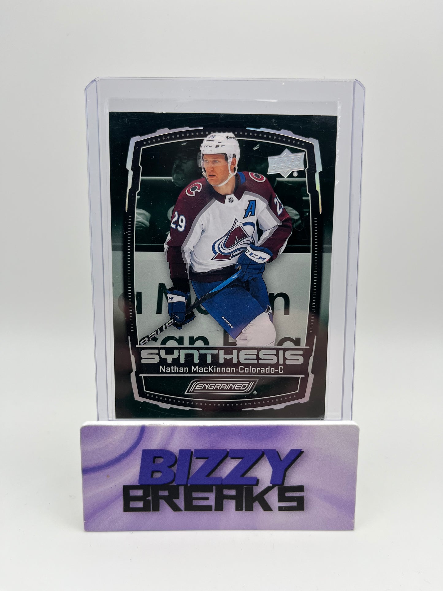 *SINGLES* NATHAN MACKINNON ENGRAINED SYNTHESIS GREEN COLORADO AVALANCHE