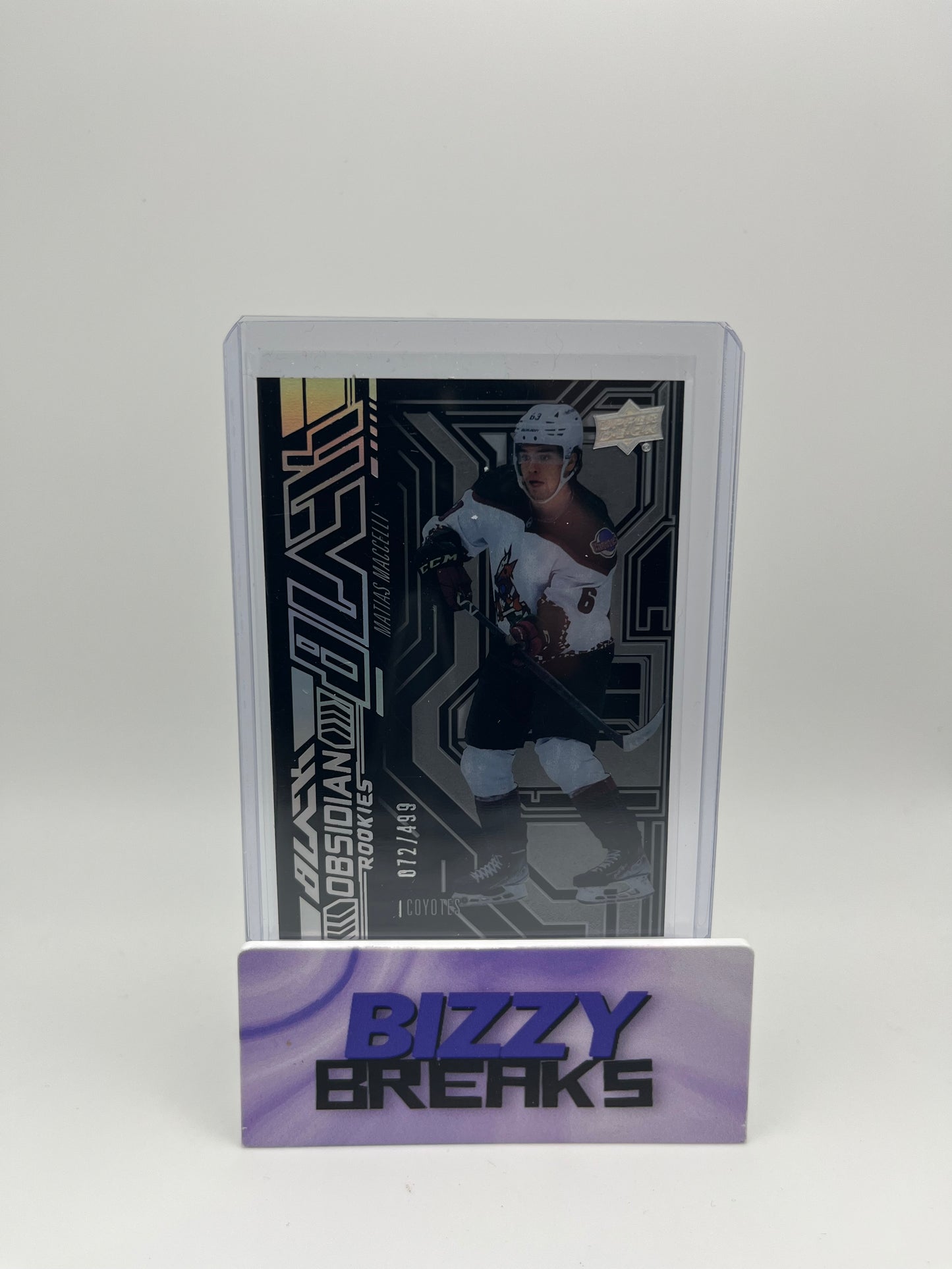 *SINGLES* MATIAS MACCELLI UD BLACK OBSIDIAN ROOKIES 72/499 ARIZONA COYOTES