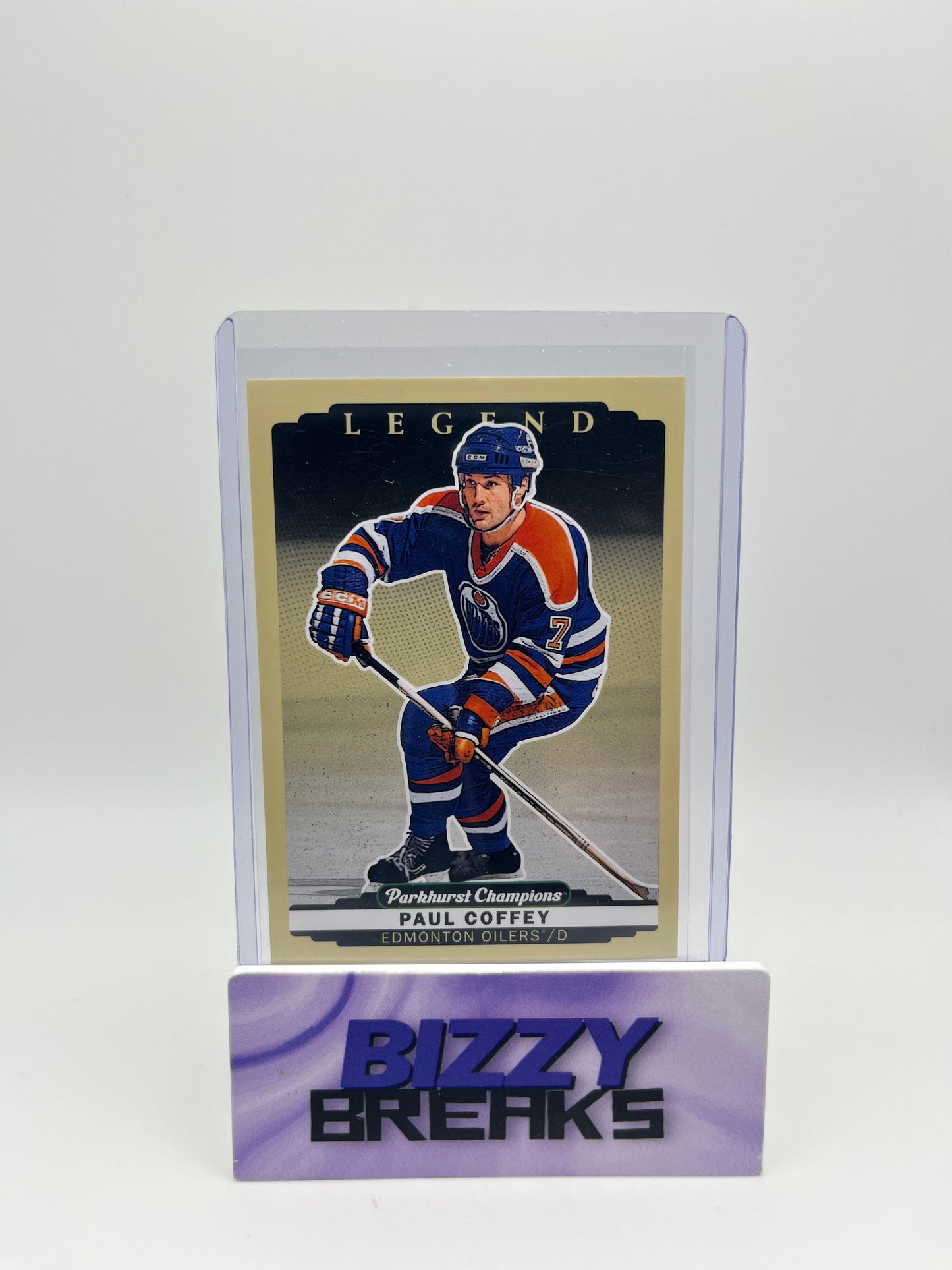 *SINGLES* PAUL COFFEY PARKHURST CHAMPIONS LEGEND BASE EDMONTON OILERS