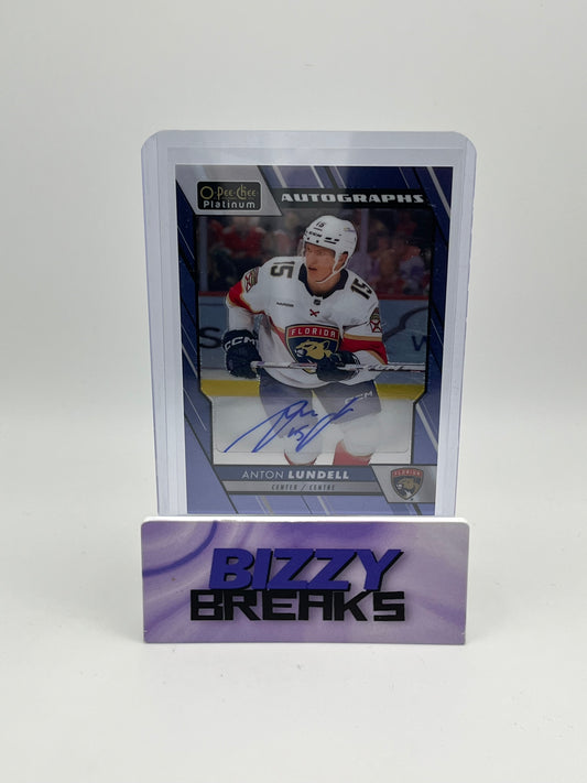*SINGLES* ANTON LUNDELL PLATINUM BLUE RAINBOW AUTO FLORIDA PANTHERS