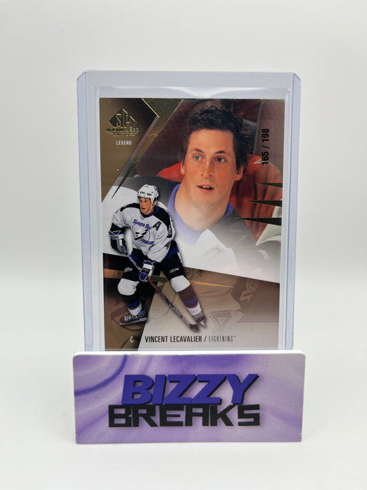 *SINGLES* VINCENT LECAVALIER SP GAME-USED GOLD BASE 165/198 TAMPA BAY LIGHTNING