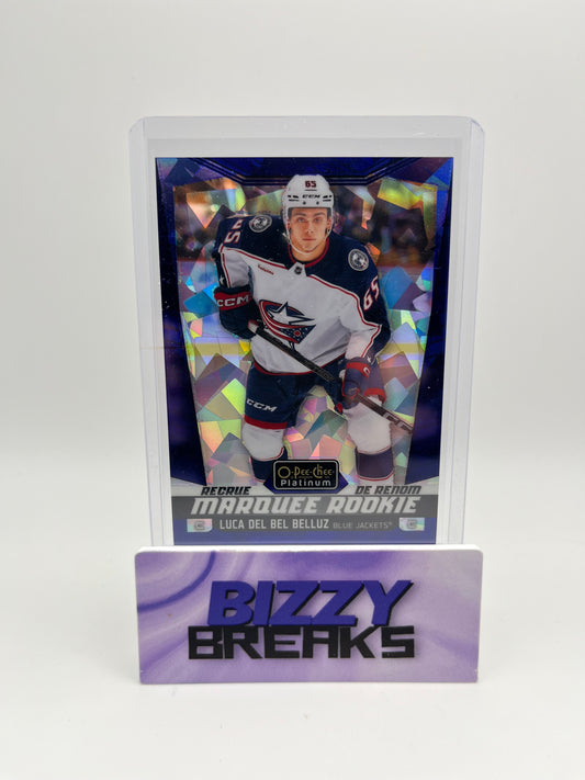 *SINGLES* LUCA DEL BEL BELLUZ PLATINUM MARQUEE ROOKIE BLUE FRAGMENTS 73/125 COLUMBUS BLUE JACKETS