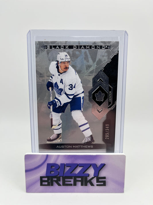 *SINGLES* AUSTON MATTHEWS BLACK DIAMOND BASE /349 TORONTO MAPLE LEAFS