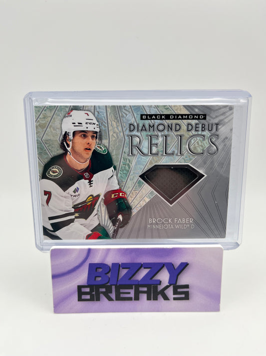 *SINGLES* BROCK FABER DIAMOND MINE RELICS ROOKIE JERSEY MINNESOTA WILD