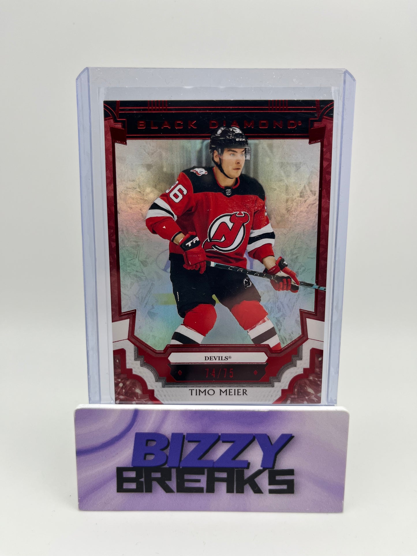 *SINGLES* TIMO MEIER BLACK DIAMOND BASE RED /75 NEW JERSEY DEVILS