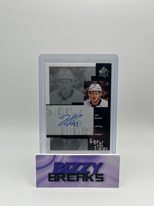 *SINGLES* JAKE GUENTZEL SIGN OF THE TIMES RETRO PITTSBURGH PENGUINS