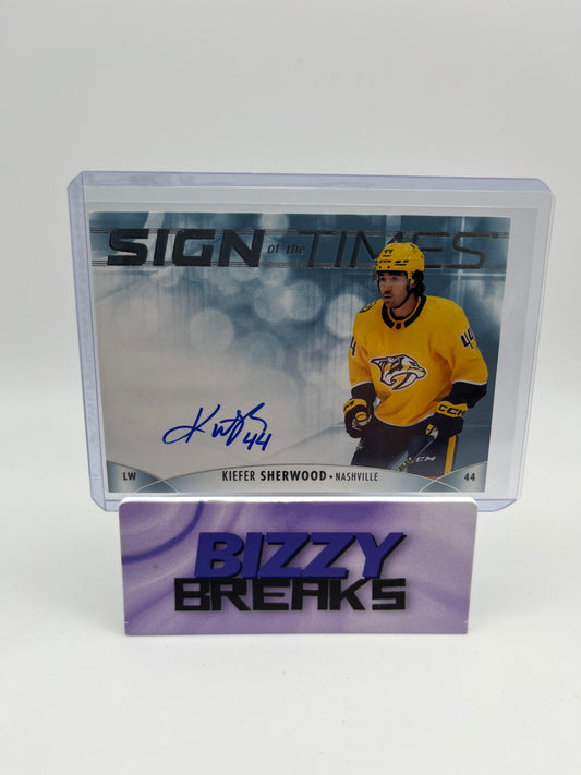 *SINGLES* KIEFER SHERWOOD SIGN OF THE TIMES NASHVILLE PREDATORS