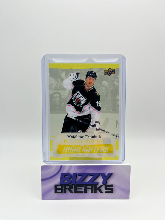 *SINGLES* MATTHEW TKACHUK HIGHLIGHTERS YELLOW FLORIDA PANTHERS