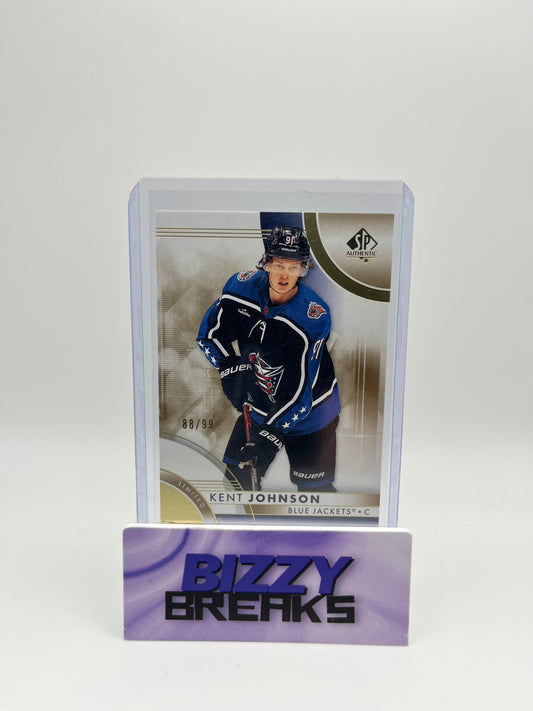 *SINGLES* KENT JOHNSON SP AUTHENTIC LIMITED GOLD BASE 88/99 COLUMBUS BLUE JACKETS