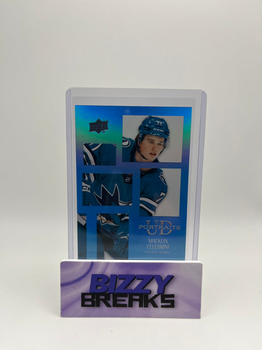 *SINGLES* MACKLIN CELEBRINI UD PORTRAITS ROOKIE SAN JOSE SHARKS