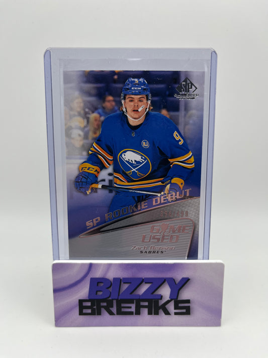 *SINGLES* ZACH BENSON SP ROOKIE DEBUT /499 BUFFALO SABRES