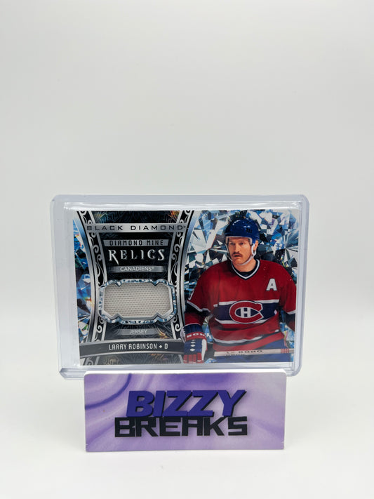 *SINGLES* LARRY ROBINSON BLACK DIAMOND DIAMOND MINE RELICS MONTREAL CANADIENS