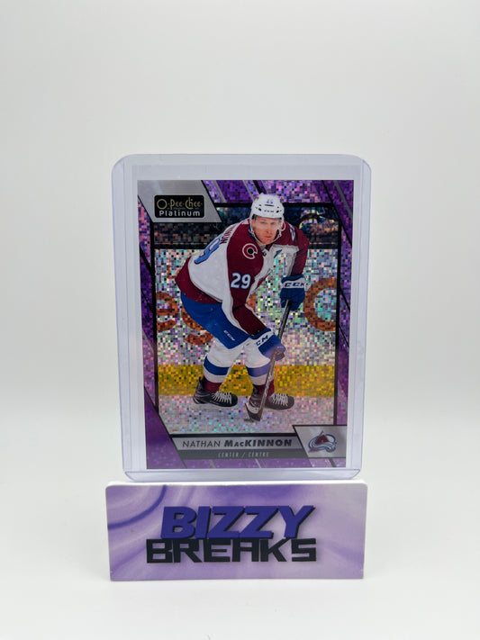 *SINGLES* NATHAN MACKINNON PLATINUM VIOLET PIXELS 91/299 COLORADO AVALANCHE