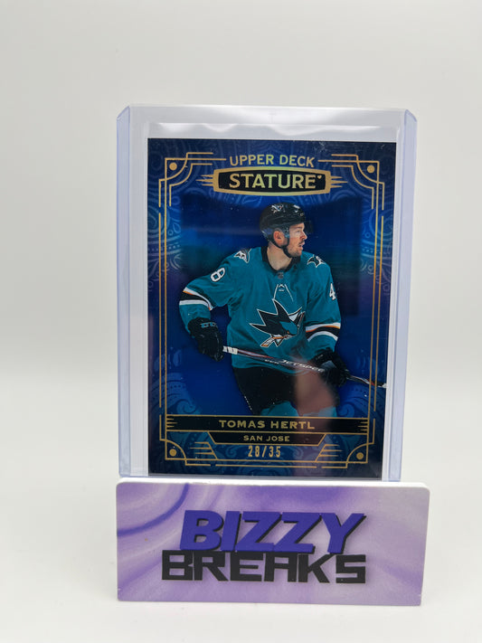 *SINGLES* TOMAS HERTL STATURE BASE BLUE 28/35 SAN JOSE SHARKS