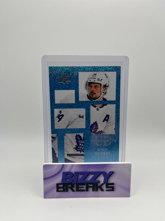 *SINGLES* AUSTON MATTHEWS UD PORTRAITS SPECKLE TORONTO MAPLE LEAFS