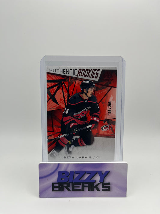 *SINGLES* SETH JARVIS AUTHENTIC ROOKIES 125/205 CAROLINA HURRICANES