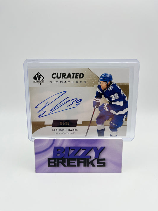 *SINGLES* BRANDON HAGEL CURATED SIGNATURES 166/199 TAMPA BAY LIGHTNING