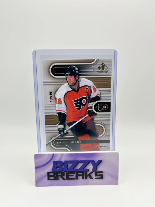 *SINGLES* ERIC LINDROS SP GAMEUSED GOLD LEGEND BASE 152/191 PHILADELPHIA FLYERS
