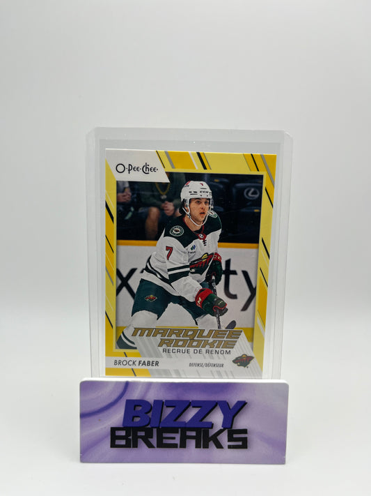 *SINGLES* BROCK FABER O-PEE-CHEE MARQUEE ROOKIE YELLOW BORDER MINNESOTA WILD