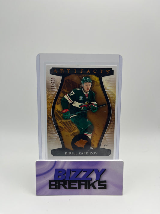 *SINGLES* KIRILL KAPRIZOV ARTIFACTS ORANGE 197/299 MINNESOTA WILD
