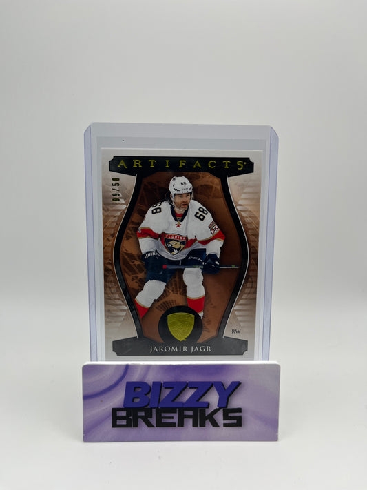 *SINGLES* JAROMIR JAGR ARTIFACTS YELLOW 09/50 FLORIDA PANTHERS