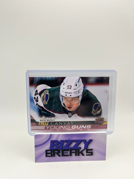 *SINGLES* MATIAS MACCELLI YOUNG GUNS CANVAS ARIZONA COYOTES