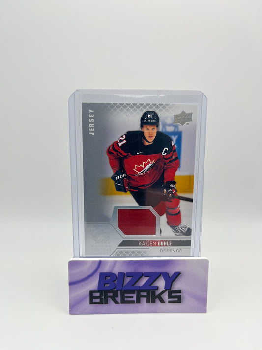 *SINGLES* KAIDEN GUHLE TEAM CANADA JUNIORS JERSEY MONTREAL CANADIENS