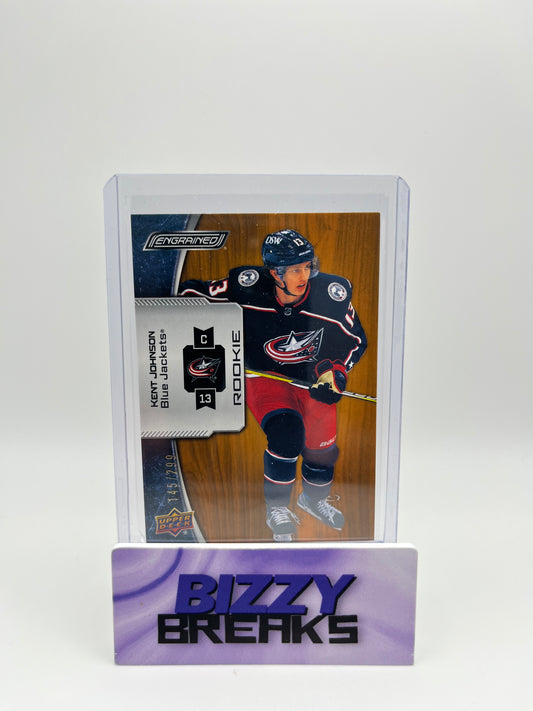 *SINGLES*  KENT JOHNSON ENGRAINED ROOKIE OAK 145/299 COLUMBUS BLUE JACKETS