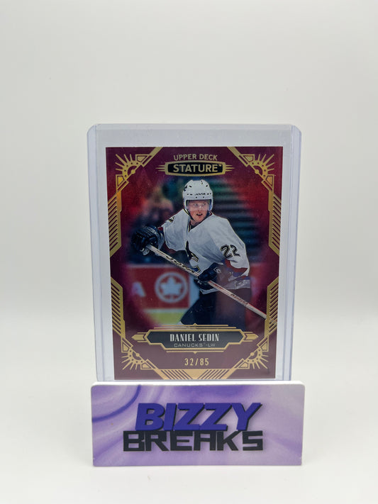 *SINGLES* DANIEL SEDIN STATURE RED 32/85 VANCOUVER CANUCKS