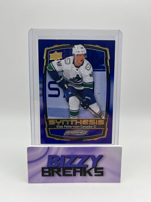 *SINGLES* ELIAS PETTERSSON ENGRAINED SYNTHESIS BLUE VANCOUVER CANUCKS