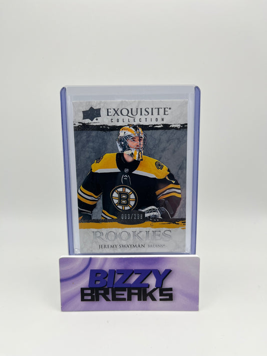 *SINGLES* JEREMY SWAYMAN EXQUISITE COLLECTION ROOKIES 69/299 *NICE* BOSTON BRUINS